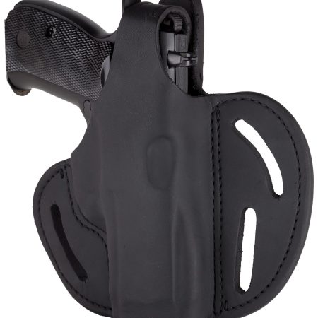 1791 Gunleather BHX3SBLR BHX OWB Size 03 Stealth Black Leather Belt Slide Compatible w/Glock/S&W M&P Shield Right Hand