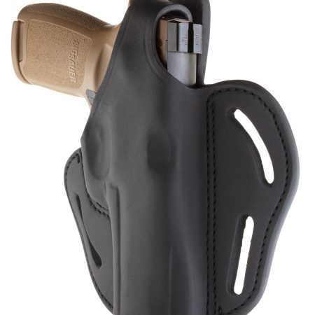 1791 Gunleather BHX5SBLR BHX OWB 05 Stealth Black Leather Belt Slide Fits Sig P320/Ruger Security-9