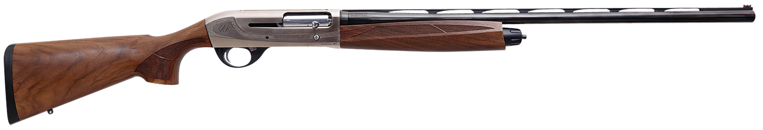 Weatherby ID22028MAG 18i Deluxe Full Size 20 Gauge Semi-Auto 3" 4+1 28" Black Vent Rib Barrel, Engraved Nickel Aluminum Receiver, Fixed Matte Walnut Stock, Right Hand