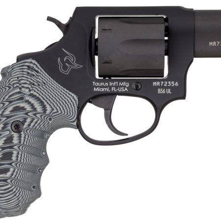 Taurus 2856021ULVZ13 856 Ultra-Lite 38 Special +P Caliber with 2" Matte Black Finish Barrel, 6rd Capacity Matte Black Finish Cylinder, Matte Black Anodized Finish Aluminum Frame & Gray VZ Cyclone Grip