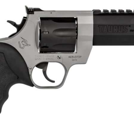 Taurus 2357055RH Raging Hunter 357 Mag 7rd 5.12" Matte Black Oxide Cylinder & Barrel Matte Stainless Steel Frame Black Rubber with Integrated Red Cushion Insert Grip