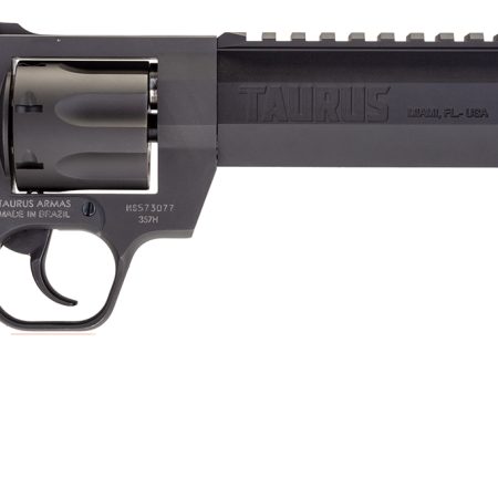 Taurus 2357081RH Raging Hunter  357 Mag 7rd 8.37" Matte Black Oxide Steel Black Rubber with Integrated Red Cushion Insert Grip