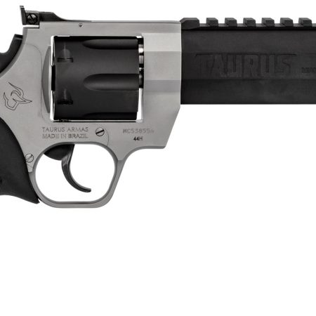 Taurus 2440065RH Raging Hunter  44 Rem Mag 6rd 6.75" Matte Black Oxide Cylinder & Barrel Matte Stainless Steel Frame Black Rubber with Integrated Red Cushion Insert Grip