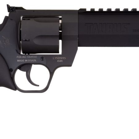 Taurus 2454061RH Raging Hunter  454 Casull 5rd 6.75" Matte Black Oxide Steel Black Rubber with Integrated Red Cushion Insert Grip