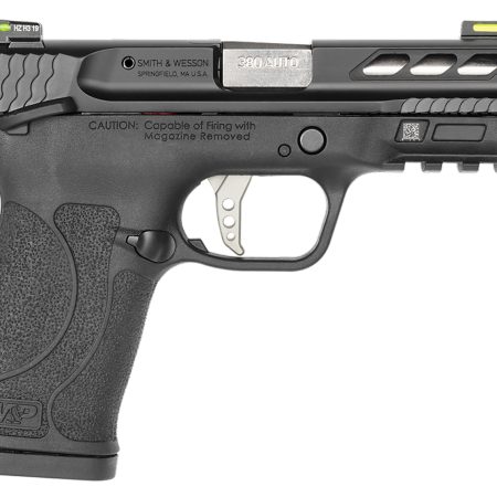 Smith & Wesson 12718 Performance Center M&P Shield EZ M2.0 380 ACP 3.80" 8+1 Matte Black Black Armornite Stainless Steel Slide Black Polymer Grip Silver Colored Accents