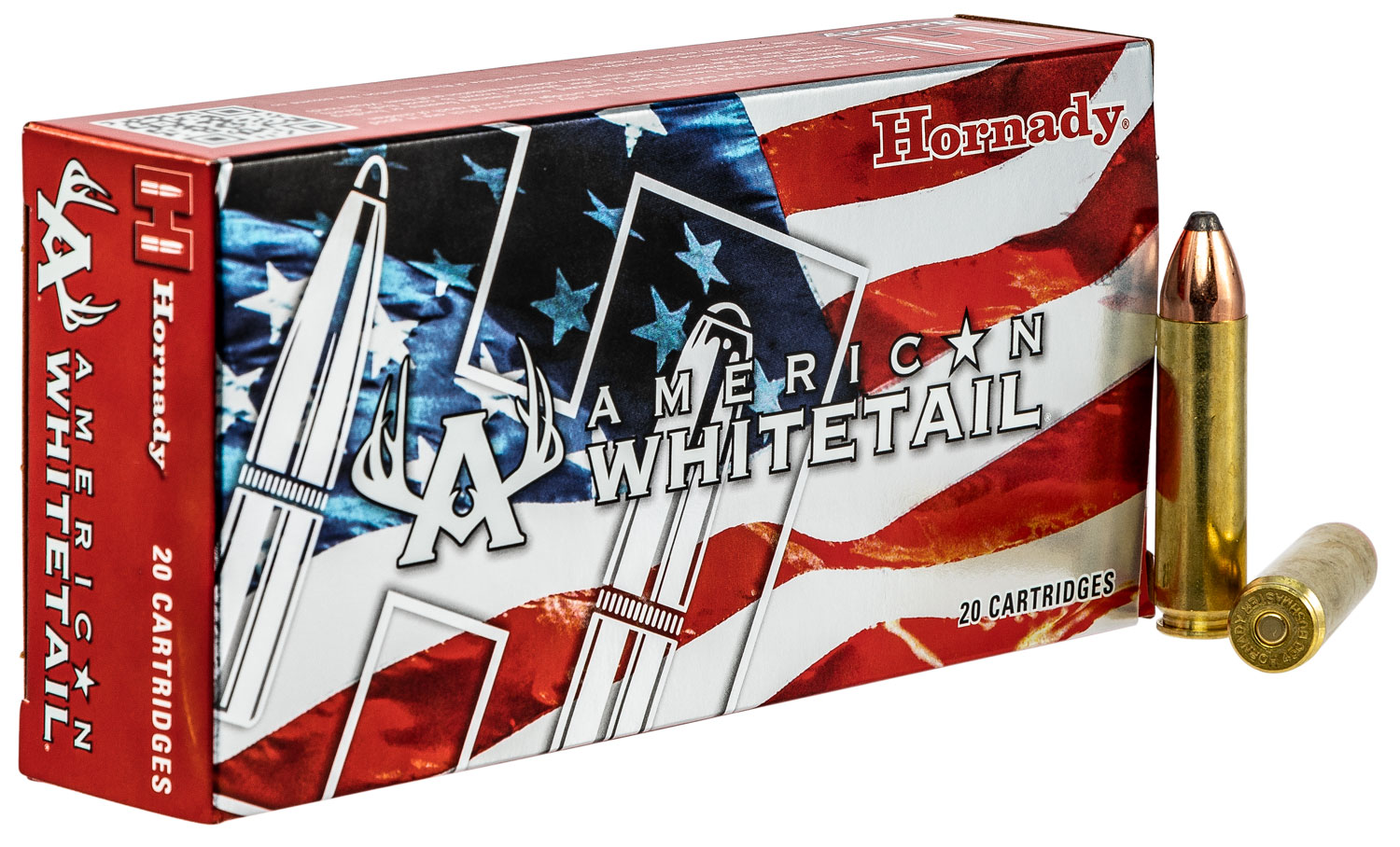 Hornady 82242 American Whitetail 450Bushmaster 245gr InterLock 20 Per Box/10 Case