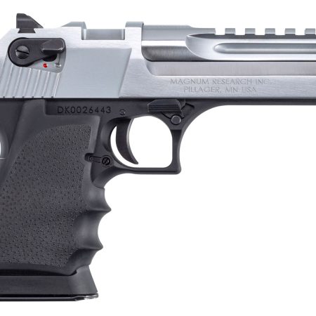 Magnum Research DE44L5BC Desert Eagle L5 44 Rem Mag 5" with Muzzle Brake 8+1 Black Hardcoat Anodized Aluminum Brushed Chrome Carbon Steel Slide Black Hogue Wraparound Rubber Grip