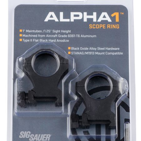 Sig Sauer Electro-Optics SOA10022 Alpha 1 Matte Black 1" Extra High 0 MOA