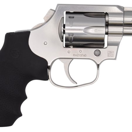 Colt Mfg KCOBRASB2BB King Cobra Carry 357 Mag 6 Shot 2" DAO Brushed Stainless Steel Barrel, Cylinder & Frame, Black Hogue Rubber w/Finger Grooves Grip