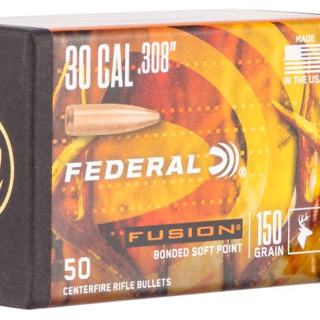 Federal FB308F1 Fusion Component  30 Cal .308 150 gr Fusion Soft Point 50 Per Box/ 4 Case