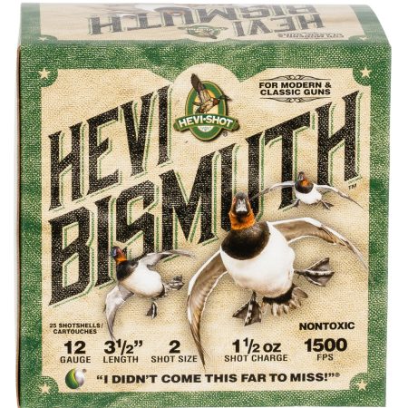HEVI-Shot HS14502 HEVI-Bismuth  12Gauge 3.50" 1 1/2oz Bismuth 2Shot 25 Per Box/10 Case