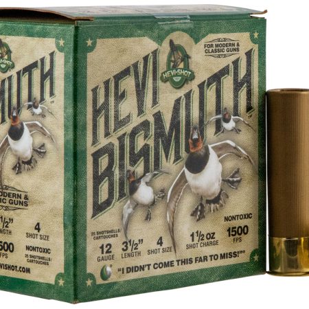 HEVI-Shot HS14504 HEVI-Bismuth  12Gauge 3.50" 1 1/2oz Bismuth 4Shot 25 Per Box/10 Case