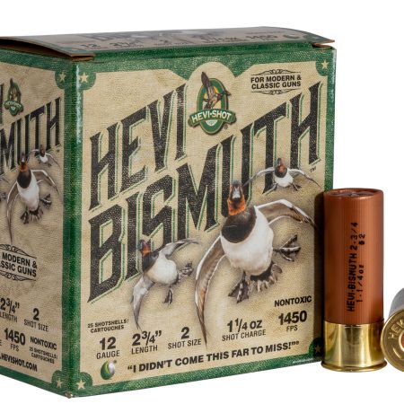 HEVI-Shot HS14702 HEVI-Bismuth 12Gauge 2.75" 1 1/4oz Bismuth 2Shot 25 Per Box/10 Case