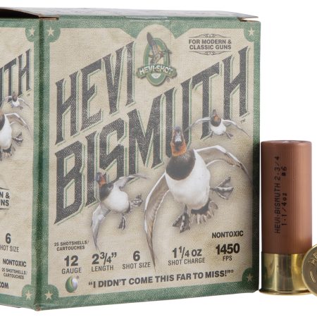 HEVI-Shot HS14706 HEVI-Bismuth 12Gauge 2.75" 1 1/4oz Bismuth 6Shot 25 Per Box/10 Case