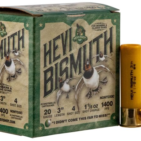 HEVI-Shot HS17004 HEVI-Bismuth  20Gauge 3" 1 1/8oz Bismuth 4Shot 25 Per Box/10 Case