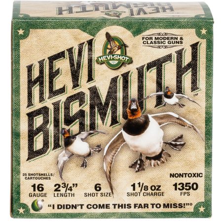 HEVI-Shot HS16706 HEVI-Bismuth 16Gauge 2.75" 1 1/8oz Bismuth 6Shot 25 Per Box/10 Case