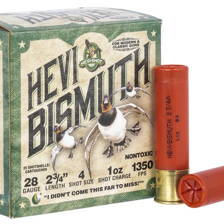 HEVI-Shot HS18704 HEVI-Bismuth  28Gauge 2.75" 1oz Bismuth 4Shot 25 Per Box/10 Case