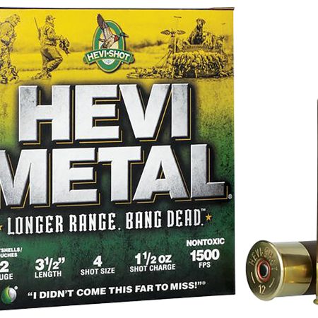 HEVI-Metal HS38504 HEVI-Metal Longer Range 12Gauge 3.50" 1 1/2oz 4Shot 25 Per Box/10 Case