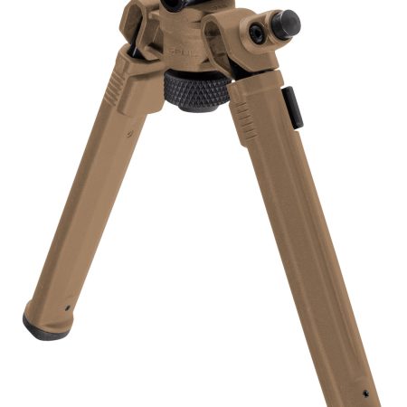 Magpul MAG933FDE Bipod  M-LOK Attachment, Flat Dark Earth Mil-Spec Anodized Aluminum,  6.80-10.30" Vertical Adjustment, Rubber Feet for AR-Platform