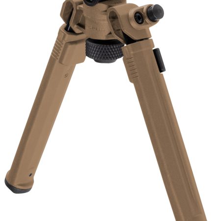 Magpul MAG941-FDE Bipod  1913 Picatinny Rail Attachment, Flat Dark Earth Mil-Spec Anodized Aluminum, 6.80-10.30" Vertical Adjustment, Rubber Feet for AR-Platform