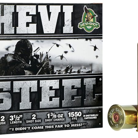 HEVI-Shot HS65002 HEVI-Steel  12Gauge 3.50" 1 3/8oz 2Shot 25 Per Box/10 Case