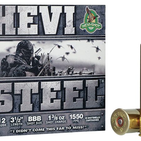 HEVI-Shot HS65888 HEVI-Steel  12Gauge 3.50" 1 3/8oz BBBShot 25 Per Box/10 Case