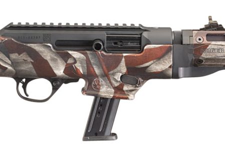 Ruger 19121 PC Carbine  9mm Luger 17+1 16.12" Threaded/Fluted Barrel, American Flag Cerakote Aluminum Alloy Receiver, American Flag Synthetic Stock, Optics Ready