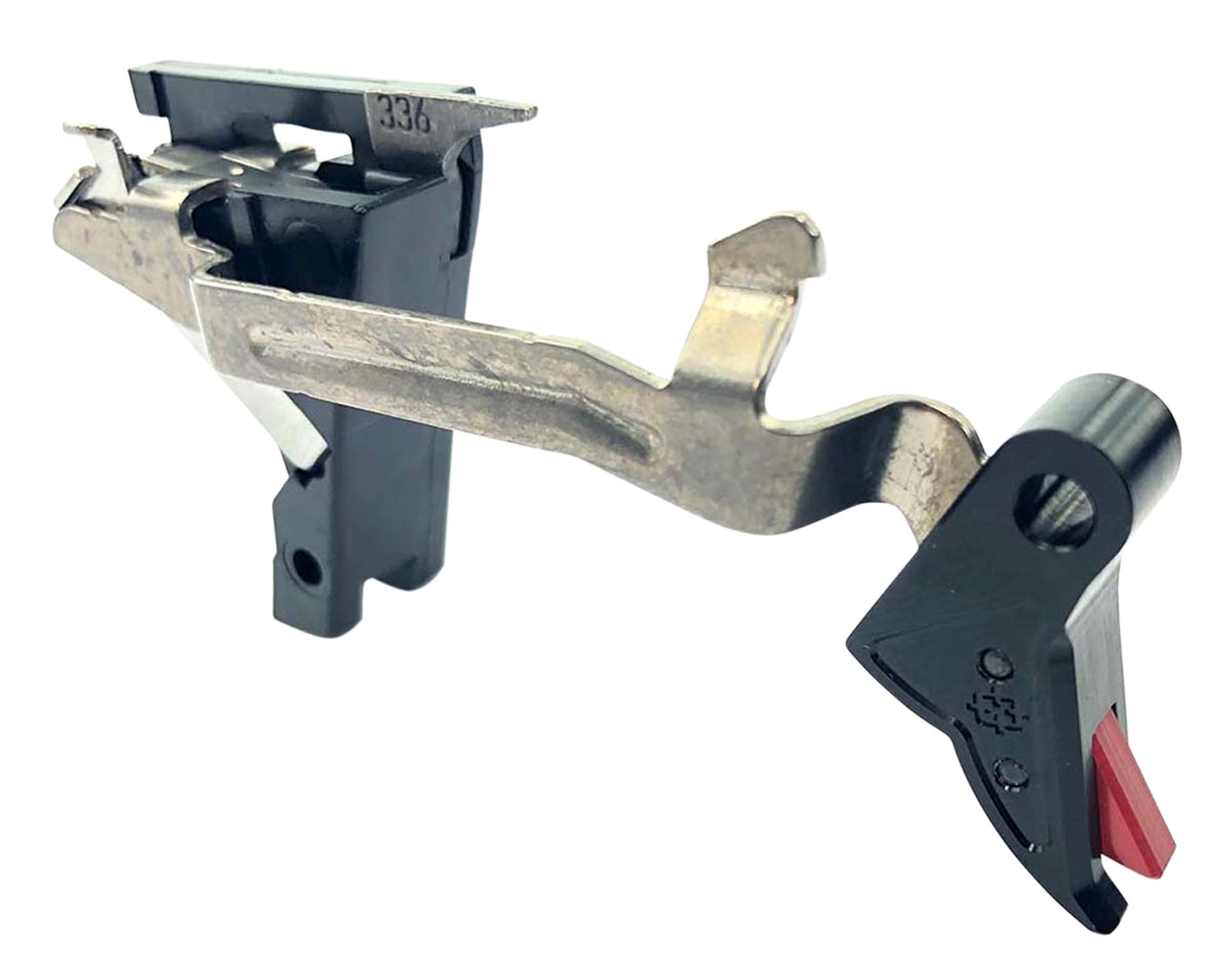 Cross Armory CRGTDI Drop In Flat Trigger w/ 3.50 lbs Draw Weight & Black/Red Finish