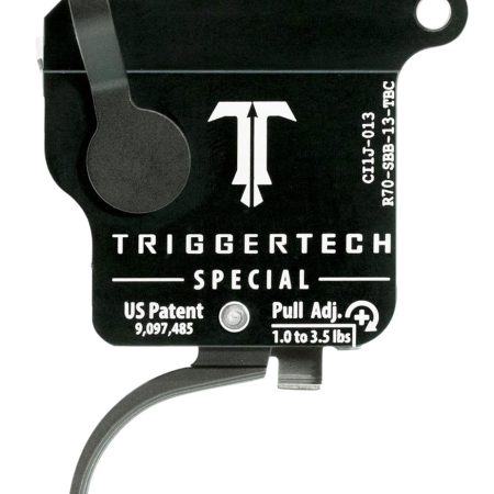 TriggerTech R70SBB13TBC Special  Single-Stage Traditional Curved Trigger with 1-3.50 lbs Draw Weight for Remington 700 Right
