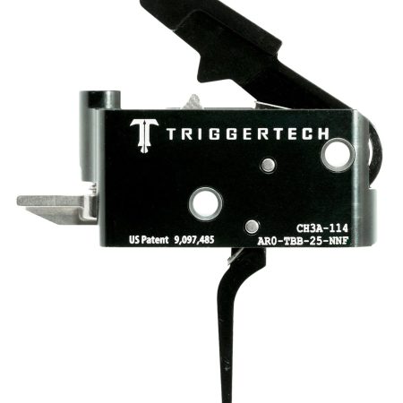 TriggerTech AROTBB25NNF Adaptable Primary Two-Stage Flat Trigger with 2.50-5 lbs Draw Weight for AR-15 Right