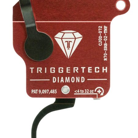 TriggerTech R70SRB02TNF Diamond Without Bolt Release Single-Stage Flat Trigger with 0.30-2 lbs Draw Weight for Remington 700 Right