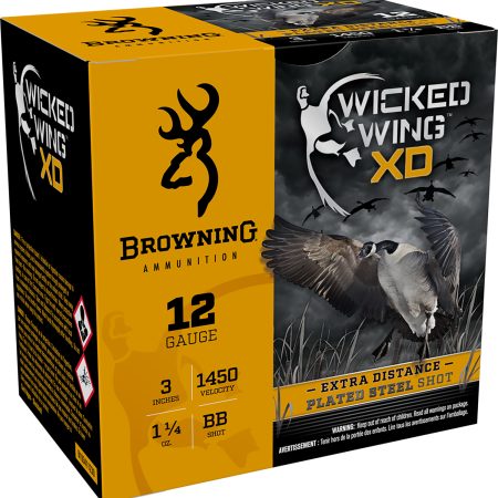 Browning Ammo B193411230 Wicked Wing XD 12Gauge 3" 1 1/4oz BBShot 25 Per Box/10 Case