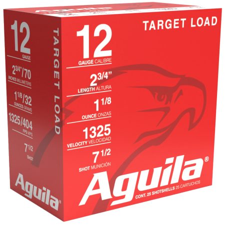 Aguila 1CHB1246 Sporting Clays  12Gauge 2.75" 1 1/8oz 7.5Shot 25 Per Box/10 Case