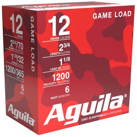 Aguila 1CHB1216 Game Load  12Gauge 2.75" 1 1/8oz 6Shot 25 Per Box/10 Case
