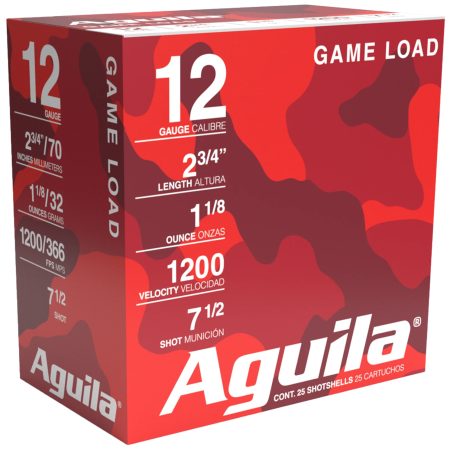 Aguila 1CHB1217 Game Load  12Gauge 2.75" 1 1/8oz 7.5Shot 25 Per Box/10 Case
