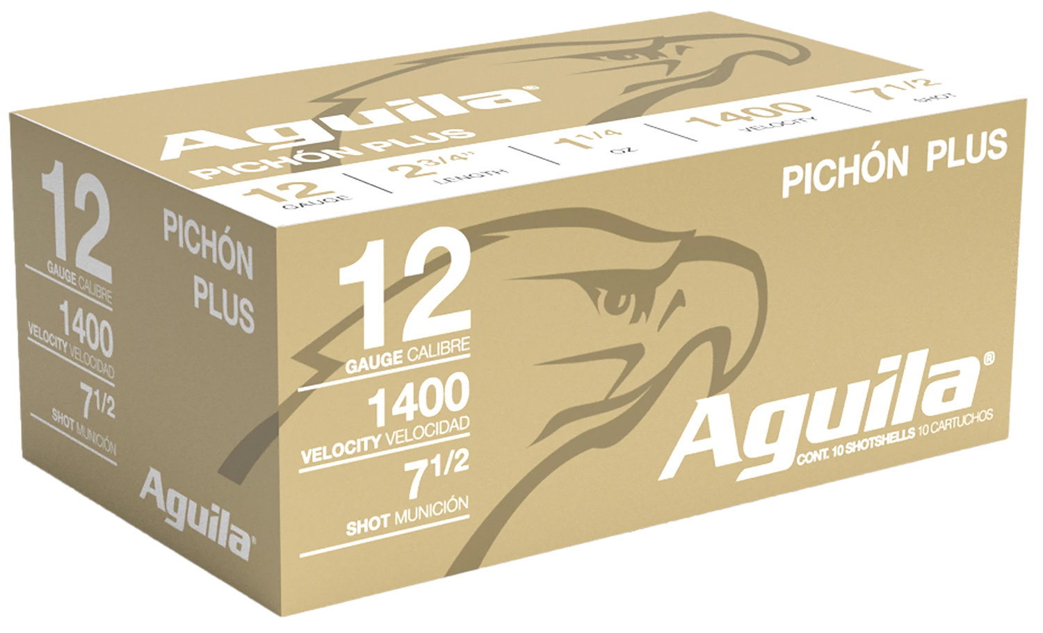 Aguila 1CHB1295 Pichon Plus 12Gauge 2.75" 1 1/4oz 7.5Shot 10 Per Box/25 Case