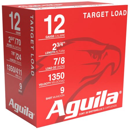 Aguila 1CHB1254 Target Load  12Gauge 2.75" 7/8oz 9Shot 25 Per Box/10 Case