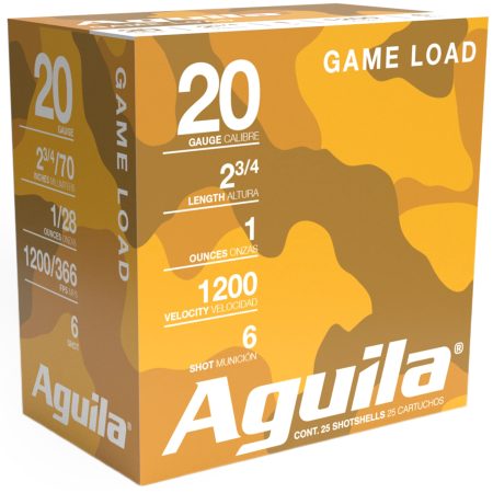 Aguila 1CHB2006 Game Load  20Gauge 2.75" 1oz 6Shot 25 Per Box/10 Case