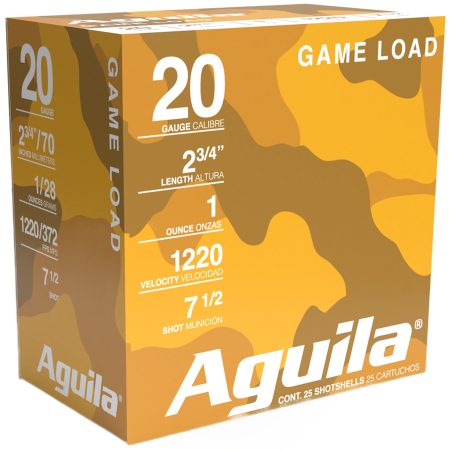 Aguila 1CHB2007 Game Load  20Gauge 2.75" 1oz 7.5Shot 25 Per Box/10 Case