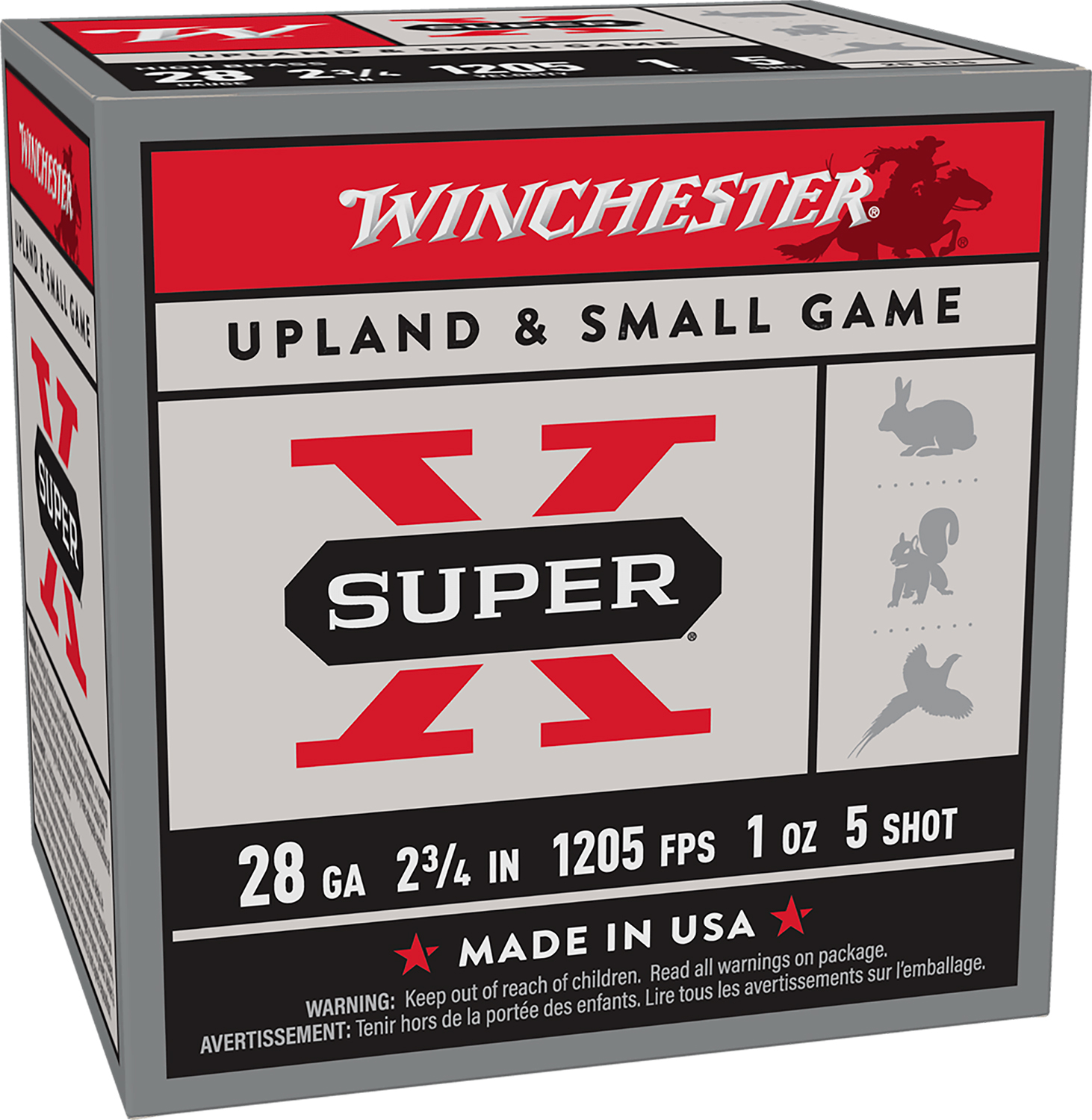 Winchester Ammo X28H5 Super X Heavy Game Load High Brass 28Gauge 2.75" 1oz 5Shot 25 Per Box/10 Case