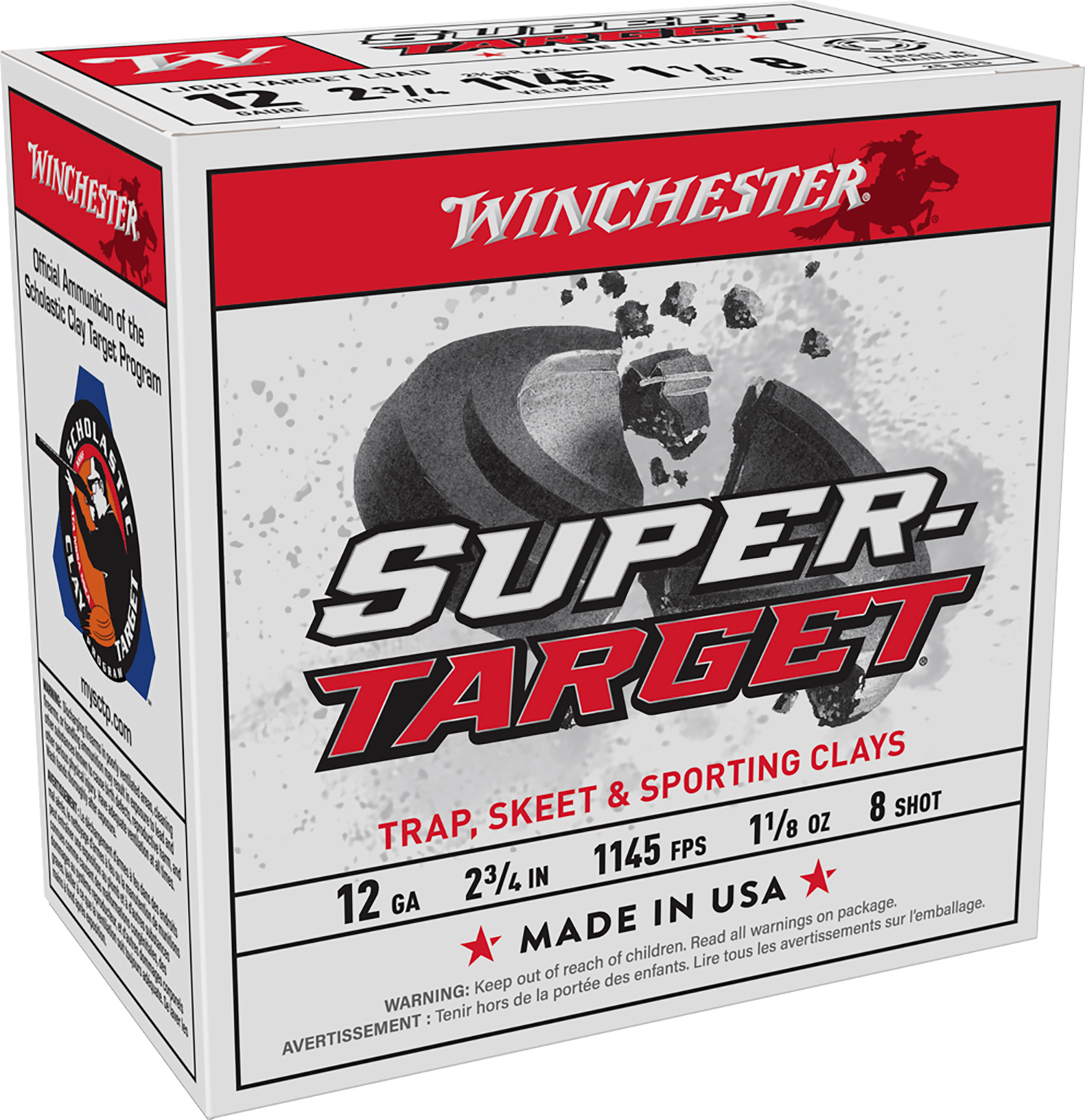 Winchester Ammo TRGT128 Super-Target Light Target 12Gauge 2.75" 1 1/8oz 8Shot 25 Per Box/10 Case