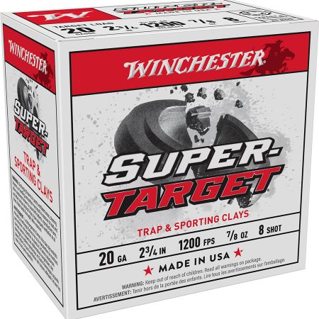 Winchester Ammo TRGT208 Super-Target  20Gauge 2.75" 7/8oz 8Shot 25 Per Box/10 Case