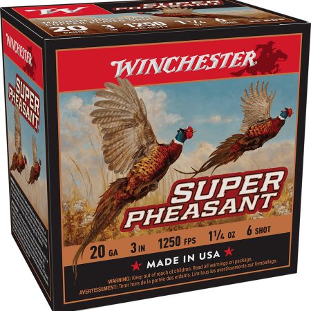 Winchester Ammo X203PH6 Super Pheasant Magnum High Brass 20Gauge 3" 1 1/4oz 6Shot 25 Per Box/10 Case
