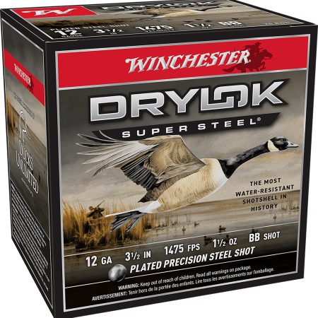 Winchester Ammo SSH12LHBB Drylok Super Steel High Velocity 12Gauge 3.50" 1 1/2oz BBShot 25 Per Box/10 Case