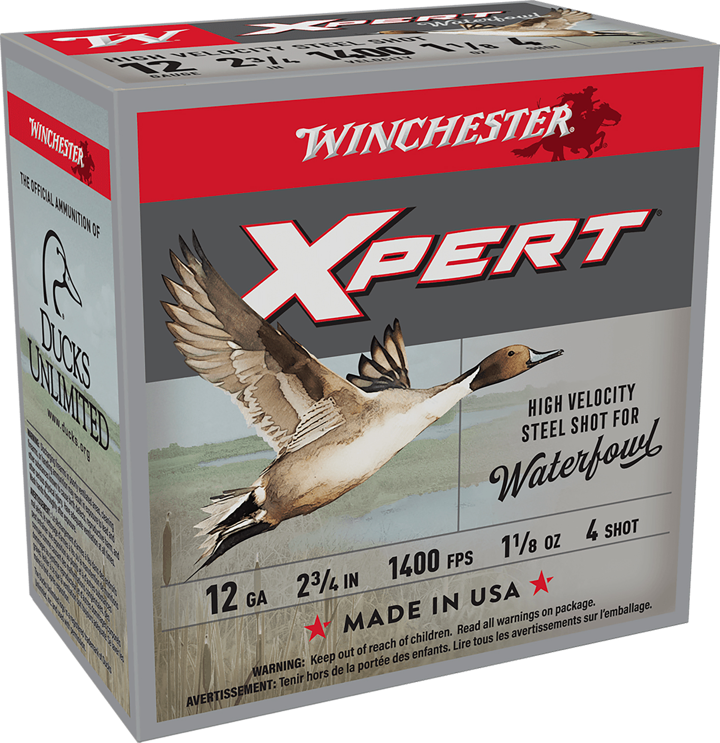 Winchester Ammo WEX12H4 Super X Xpert High Velocity 12Gauge 2.75" 1 1/8oz 4Shot 25 Per Box/10 Case