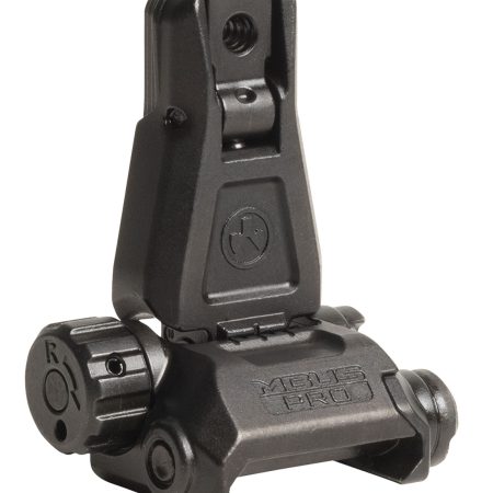 Magpul MAG276-BLK MBUS Pro Sight Rear  QPQ Melonited Steel Construction for AR Platform
