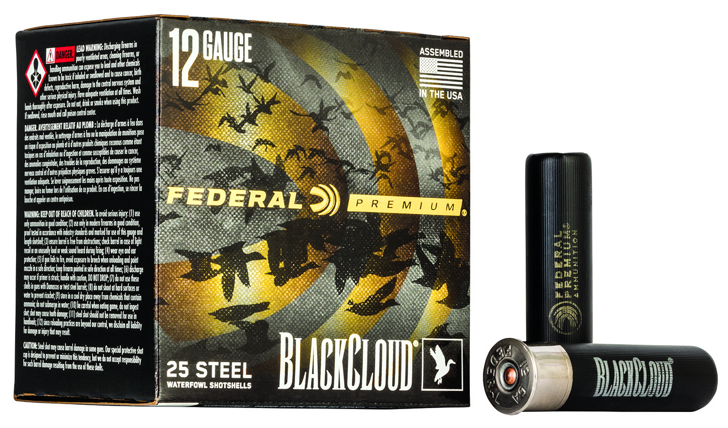 Federal PWBX1342 Black Cloud FS 12Gauge 3.50" 1 1/2oz 2Shot 25 Per Box/10 Case
