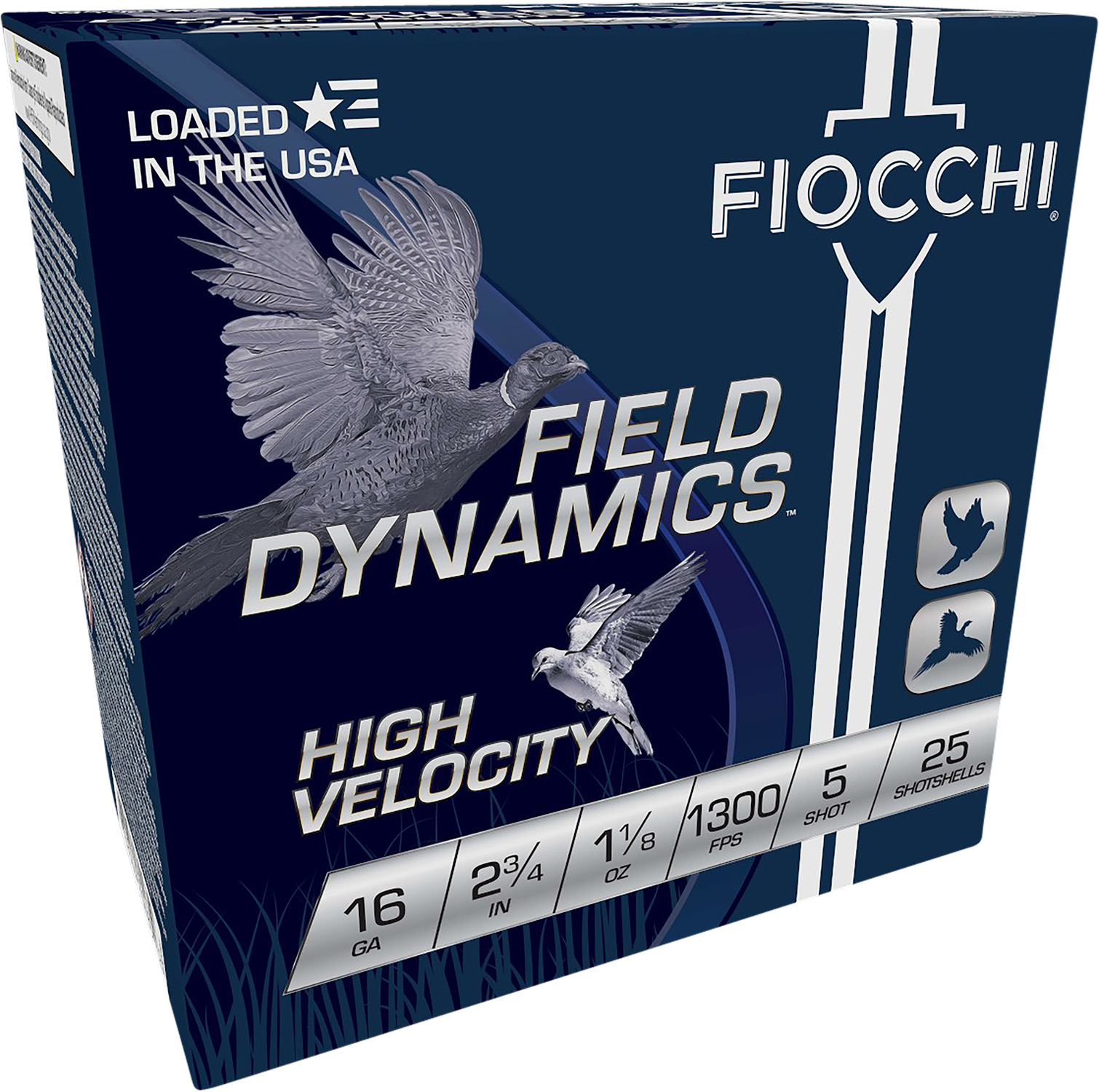 Fiocchi 16HV5 Field Dynamics High Velocity 16Gauge 2.75" 1 1/8oz 5Shot 25 Per Box/10 Case