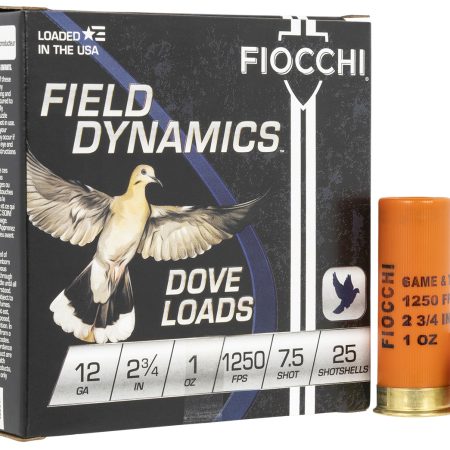 Fiocchi 12GT75 Field Dynamics Dove & Quail 12Gauge 2.75" 1oz 7.5Shot 25 Per Box/10 Case