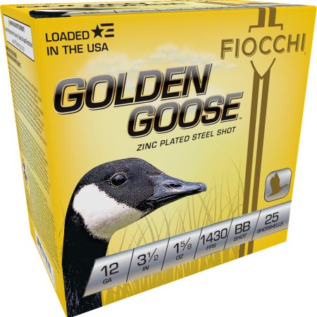 Fiocchi 1235GGBB Golden Goose  12Gauge 3.50" 1 5/8oz BBShot 25 Per Box/10 Case